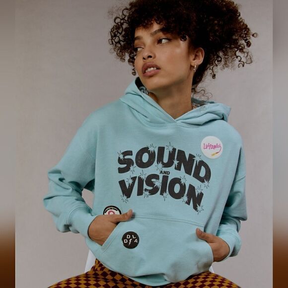 Daydreamer LA Sound And Vision Patch Pocket Graphic Hoodie NWT - Picture 7 of 16